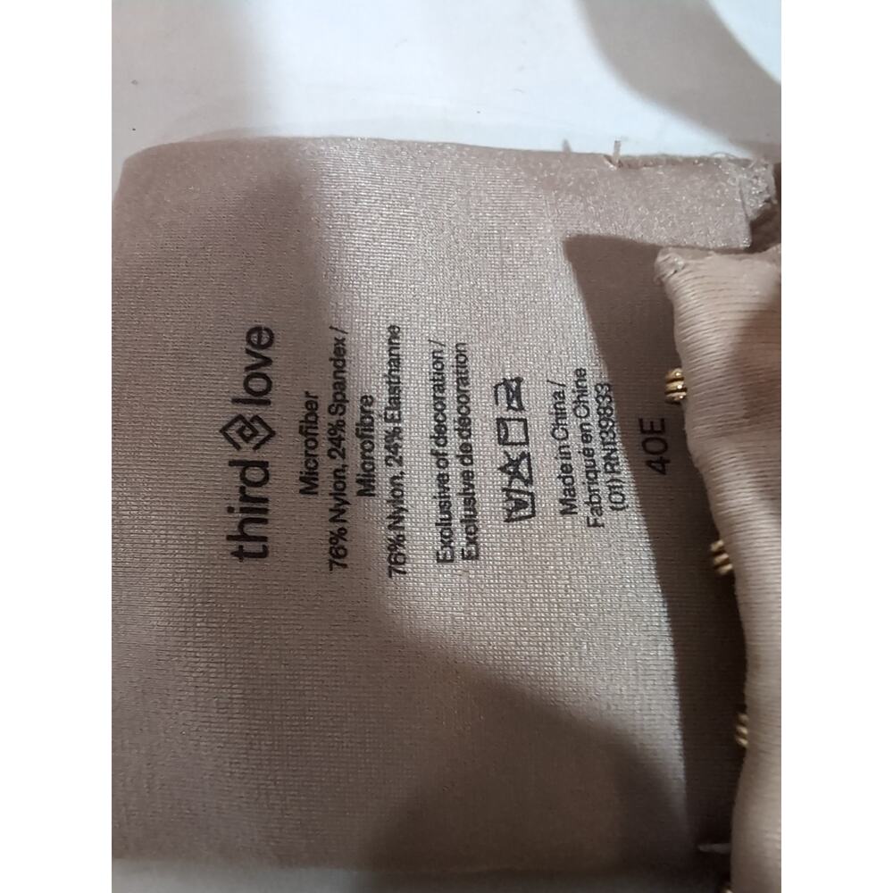 Lot of 3 ThirdLove 24/7 Classic Second Skin 40E Underwire Bras Black Nude Blue - Picture 5 of 7